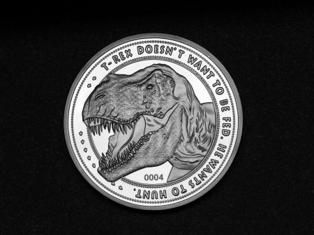 Jurassic Park Collectable Coin 25th Anniversary T-Rex Silver Edition Discount