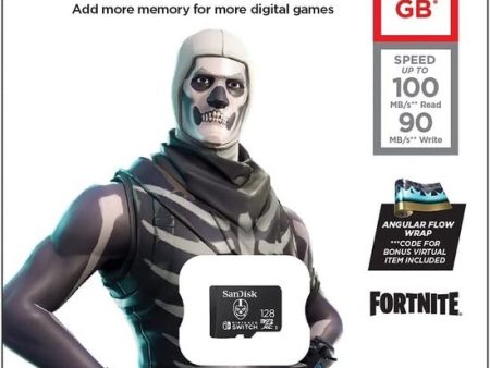 SanDisk - microSDXC UHS-I Memory Card 128 GB Fortnite Skull Trooper Sale