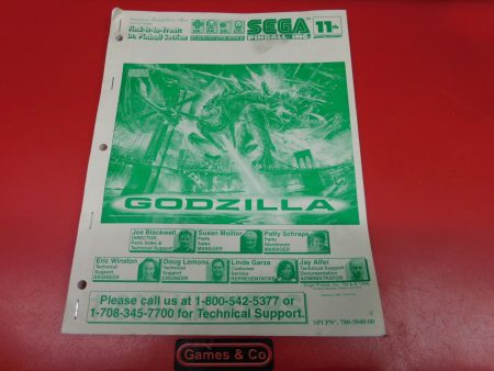 GODZILLA SEGA PINBALL MANUAL For Discount