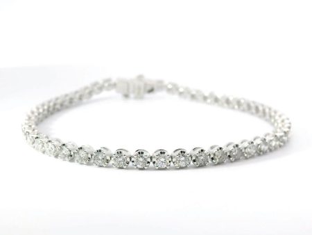 14K White Gold Diamond Tennis Bracelet Online