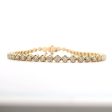 14K Yellow Gold Natural Diamond Tennis Bracelet Supply