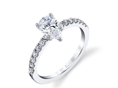 Sylvie Pear Shaped Engagement Ring S1498 - PS Discount