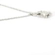 14K White Gold Natural Diamond Pendant For Sale