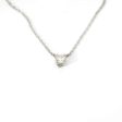 14K White Gold Floating Diamond Solitaire Pendant Online Hot Sale