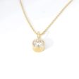 14K Yellow Gold Bezel-Set Natural Diamond Pendant For Discount