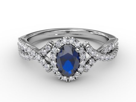 FANA Sapphire and Diamond Twist Ring R1662S Sale