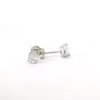 14K White Gold Pear Shape Diamond Stud Earrings Cheap