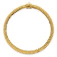 14K Polished 8.4mm Omega 7.25 Inch Bracelet For Discount