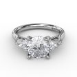 Fana Classic Three-Stone Engagement Ring With Pear-Shape Side Diamonds 3226 Sale