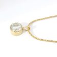 14K Yellow Gold Bezel-Set Natural Diamond Pendant Fashion