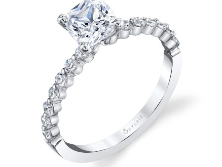 Sylvie Cushion Cut Engagement Ring S1P14-CU Online Hot Sale