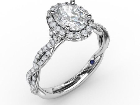 Fana Oval Halo with Diamond Twist Shank 3111 on Sale