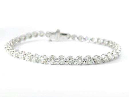 14K White Gold Diamond Tennis Bracelet Online Sale