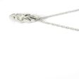 14K White Gold Natural Diamond Pendant For Sale