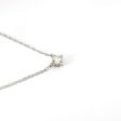 14K White Gold Natural Diamond Solitaire Pendant Fashion