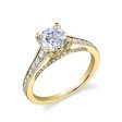 Sylvie Round Solitaire Engagement Ring SY778 Supply