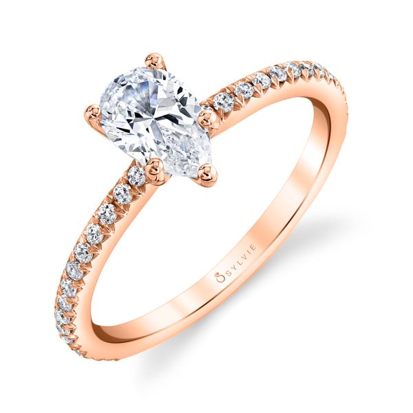 Sylvie Pear Engagement Ring S1093-PS For Sale