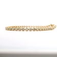 14K Yellow Gold Natural Diamond Tennis Bracelet Supply