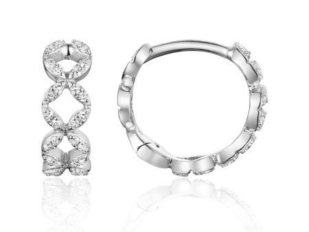 Luvente 14k Gold Mini Diamond Hoop Earrings E03898 Supply