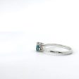 14K White Gold London Blue Topaz and Diamond Ring Discount