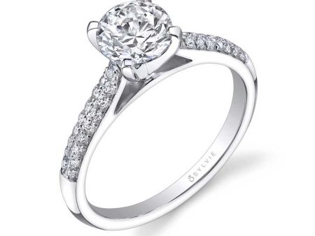 Sylvie Round Solitaire Engagement Ring SY768 Online Sale