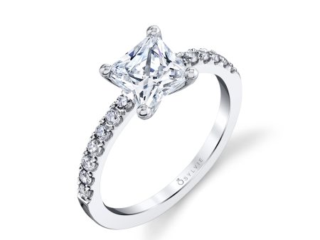 Sylvie Princess Cut Engagement Ring S1498 - PR Supply