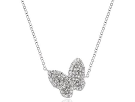 Luvente 14k Diamond Butterfly Necklace N01657 Hot on Sale