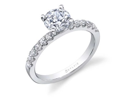 Sylvie Round Solitaire Engagement Ring SY761 Online