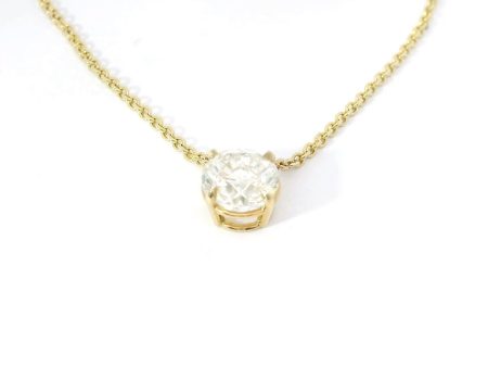 14K Yellow Gold Natural Round Diamond Pendant Fashion