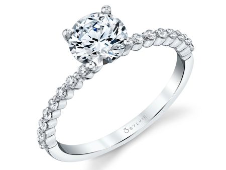 Sylvie Round Solitaire Engagement Ring S1P16 -.16 Sale