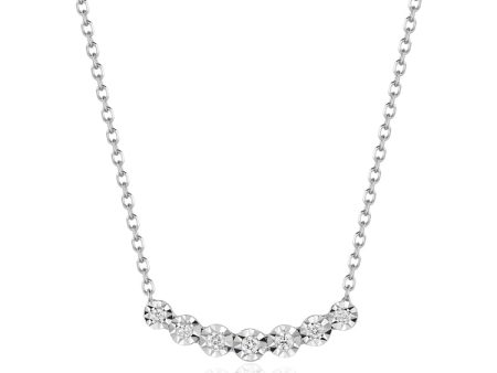 Luvente 14k Diamond Bar Necklace N03229 For Sale