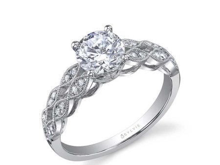 Sylvie Round Solitaire Engagement Ring SY818 Supply