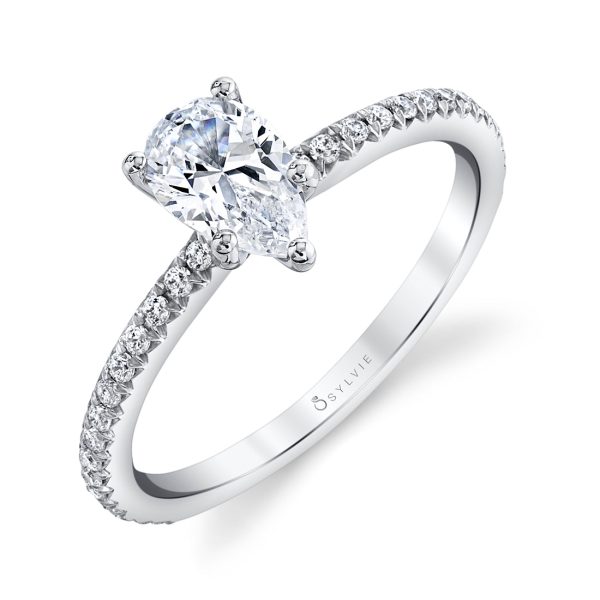 Sylvie Pear Engagement Ring S1093-PS For Sale