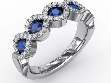 Fana Hold Me Close Sapphire and Diamond Twist Ring Online Hot Sale