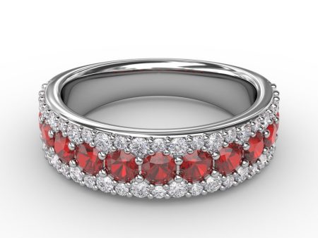 FANA Ruby and Diamond Ring R1523R Sale