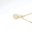 14K Yellow Gold Bezel-Set Natural Diamond Pendant For Discount