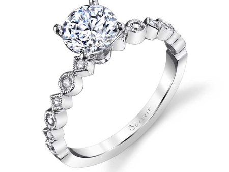 Sylvie Round Solitaire Engagement Ring S1513 Supply