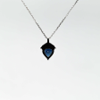 1.25CT Sapphire and Diamond Custom Pendant For Sale