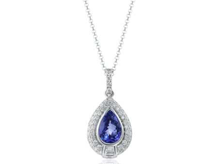 Luvente 1.32ct Tanzanite & Diamond Necklace N02405 For Sale