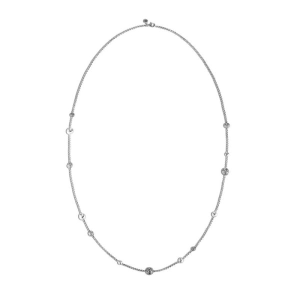 John Hardy Classic Chain Hammered Long Necklace NB900156 on Sale