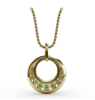 Fana Halo Emerald and Diamond Circle Pendant P1535E Online Sale