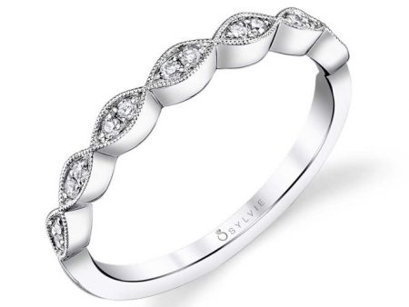 Sylvie Stackable Diamond Wedding Band - B0009 Fashion