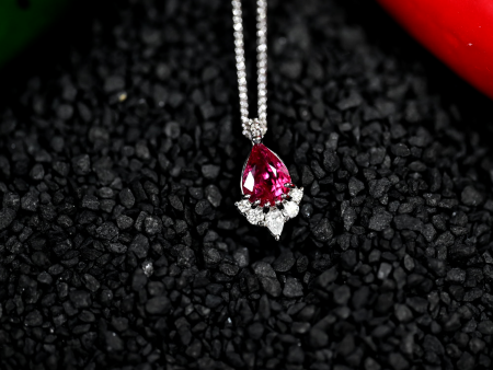 0.99CT RUBY & DIAMOND CUSTOM PENDANT Online