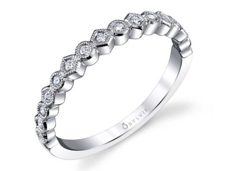 Sylvie Stackable Diamond Wedding Band - B0019 Fashion