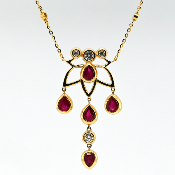 1.96CTW RUBY & DIAMOND PENDANT Online