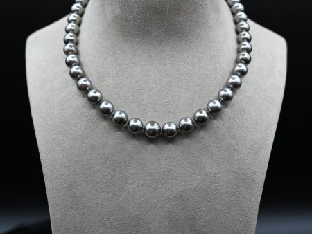 Natural Tahitian Pearl with Diamond Accent Necklace Hot on Sale