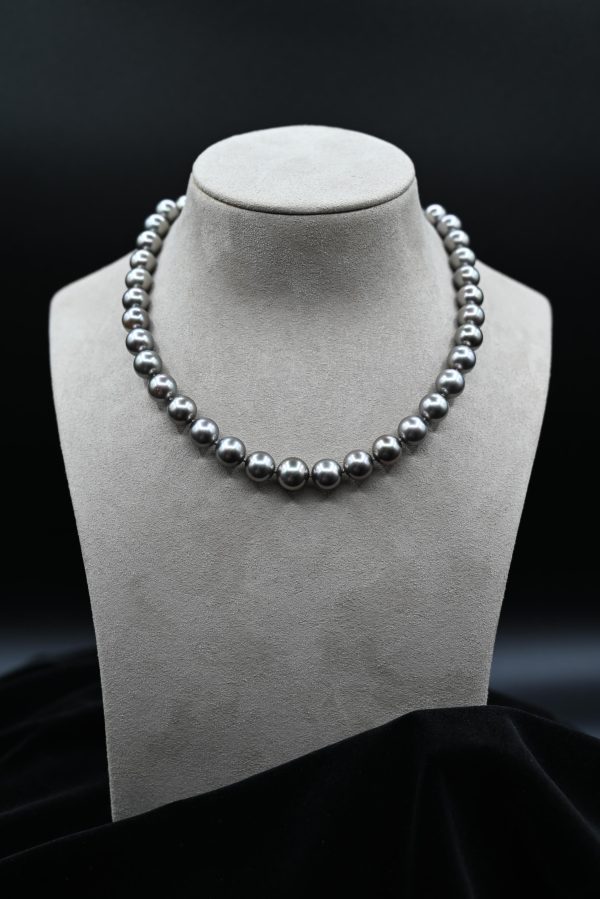 Natural Tahitian Pearl with Diamond Accent Necklace Hot on Sale