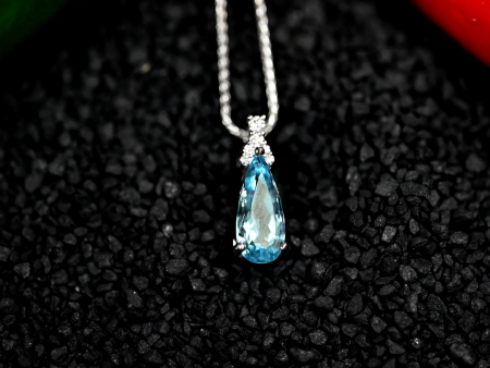 1.58CT Custom 18k Aquamarine Pendant Online