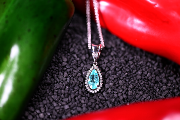 0.75ct Paraiba Tourmaline Custom Pendant For Cheap