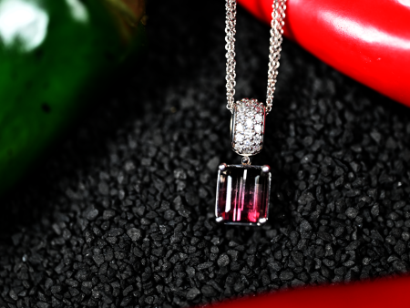 3.91ct Watermelon Tourmaline Custom Pendant For Discount